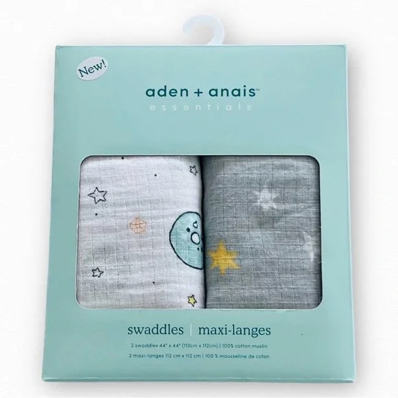 ✨SOLD on another platform 6.26.23 Aden + Anais Swaddles Space Cadet Print NWT - Picture 7 of 7